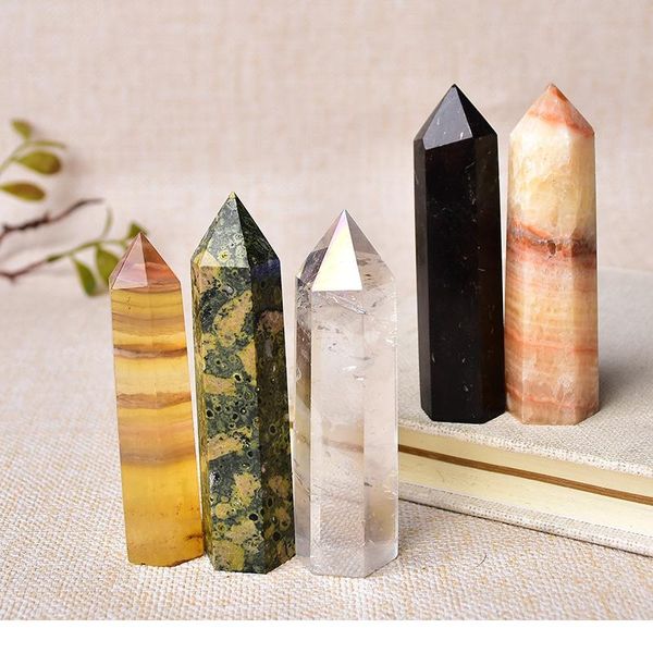 23 color natural stones and crystal point wand reiki healing stone tower energy ore mineral polished crafts home de qylvdr, Black
23 color natural stones and crystal point wand reiki healing stone tower energy ore mineral polished crafts home de qylvdr, Black