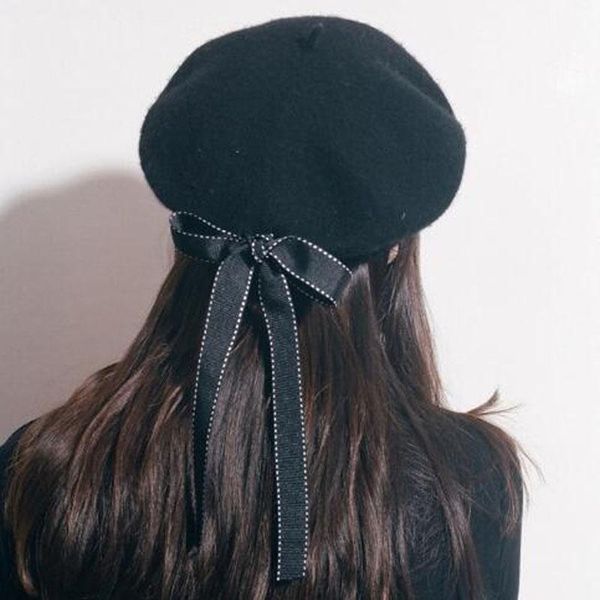 elegant spring winter women soft bow berets solid color ladies wool vintage berets warm hat harajuku walking cap with bowknot, Blue;gray
elegant spring winter women soft bow berets solid color ladies wool vintage berets warm hat harajuku walking cap with bowknot, Blue;gray