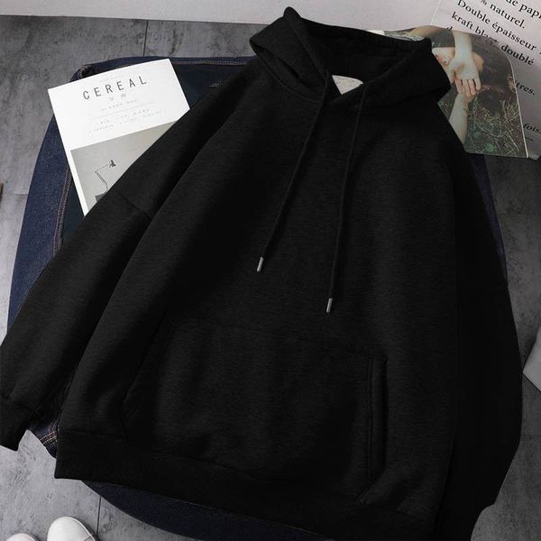 2021 new women winter sweatshirts thick warm causal coat fleeing solid female gray pocket hoodie outerwear bf oversize v74f, Black 
2021 new women winter sweatshirts thick warm causal coat fleeing solid female gray pocket hoodie outerwear bf oversize v74f, Black