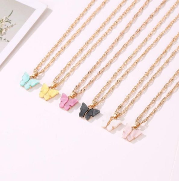 2020 latest fashion wild sweet style butterfly multicolor necklace acrylic color women's wild clavicle chain, Silver
2020 latest fashion wild sweet style butterfly multicolor necklace acrylic color women's wild clavicle chain, Silver