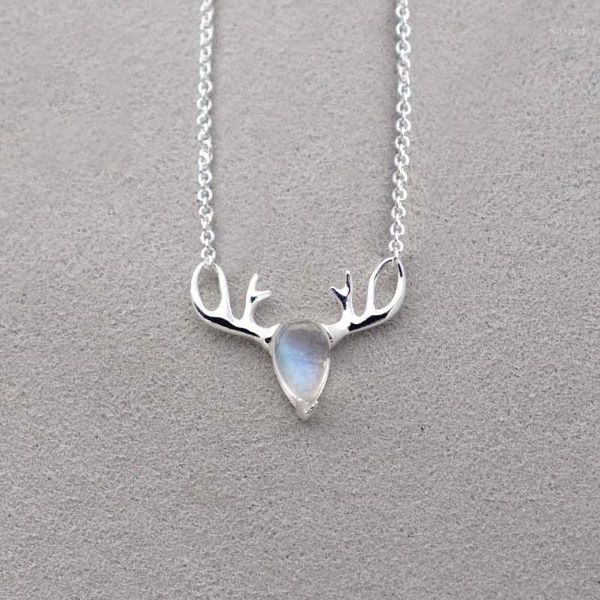 chains chain moonstone elk pendant sterling silver necklace women collarbone fairy jewelry anti allergy1
chains chain moonstone elk pendant sterling silver necklace women collarbone fairy jewelry anti allergy1