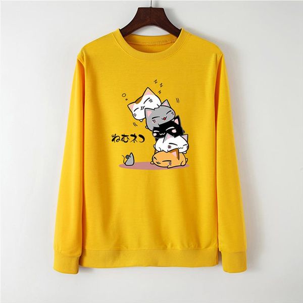 2020autumn lovely cat print women hoodie long sleeve pullover sweatshirt spring o neck women clothes harajuku hoodies casual top, Black
2020autumn lovely cat print women hoodie long sleeve pullover sweatshirt spring o neck women clothes harajuku hoodies casual top, Black