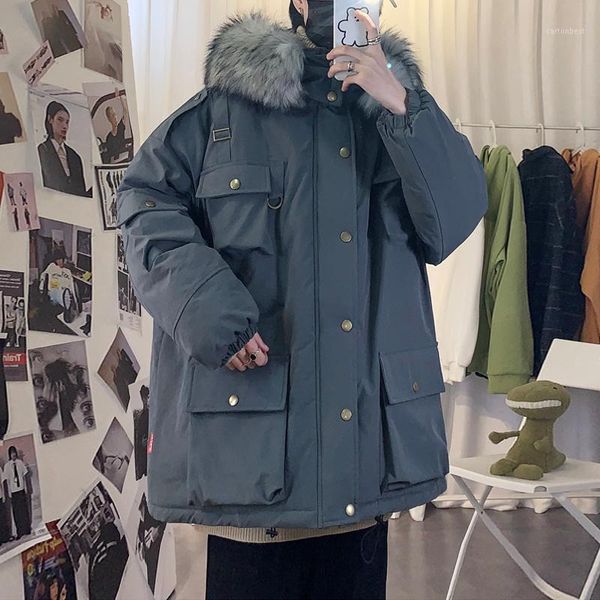 men's down & parkas 2021 winter waterproof snow jackets more pocket thickening cotton-padded clothes loose coat hat outerwear trench1, Black
men's down & parkas 2021 winter waterproof snow jackets more pocket thickening cotton-padded clothes loose coat hat outerwear trench1, Black