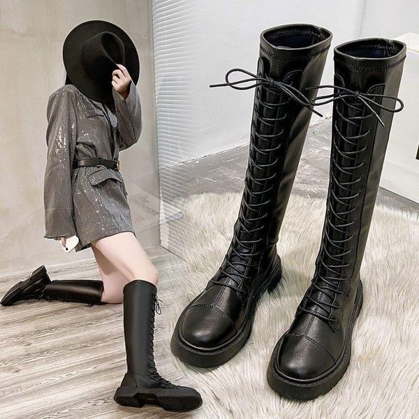 EMMA YHBL 2020 Chunky Platform Pu Leather Knee High Boots Women Retro Punk Height Long Boots Woman Lace Up, Black
EMMA YHBL 2020 Chunky Platform Pu Leather Knee High Boots Women Retro Punk Height Long Boots Woman Lace Up, Black