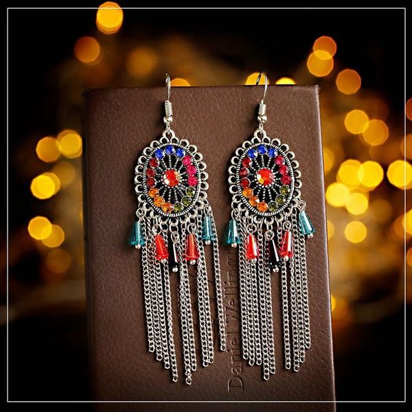 2020 bohemian corful beaded tassel drop earrings for women ethnic vintage boho hollow ladies earrings, Silver
2020 bohemian corful beaded tassel drop earrings for women ethnic vintage boho hollow ladies earrings, Silver