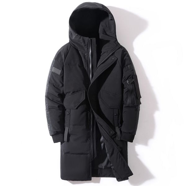 winter men's down jacket hooded fashion long down coat men windproof waterproof thick warm brand mens clothing long parka 201223, Black
winter men's down jacket hooded fashion long down coat men windproof waterproof thick warm brand mens clothing long parka 201223, Black