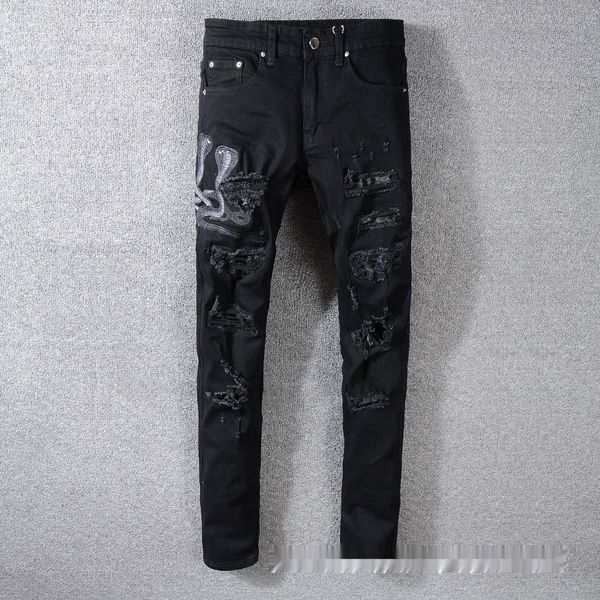 mr9mz jeans pants embroidered snake pierced snake skin slim men's and men's trousers and jeans personalized560 lou4g, Blue
mr9mz jeans pants embroidered snake pierced snake skin slim men's and men's trousers and jeans personalized560 lou4g, Blue