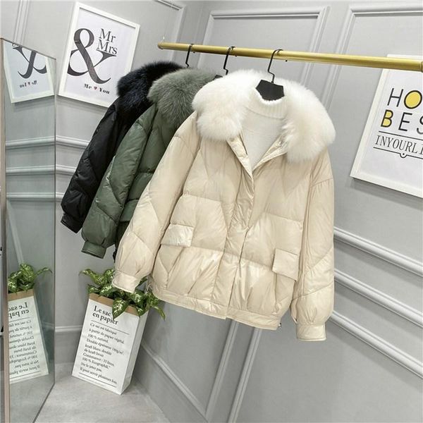 women's down & parkas winter women thick warm large natural fur collar hooded coat 90% white duck parka loose lady snow outwear, Black
women's down & parkas winter women thick warm large natural fur collar hooded coat 90% white duck parka loose lady snow outwear, Black