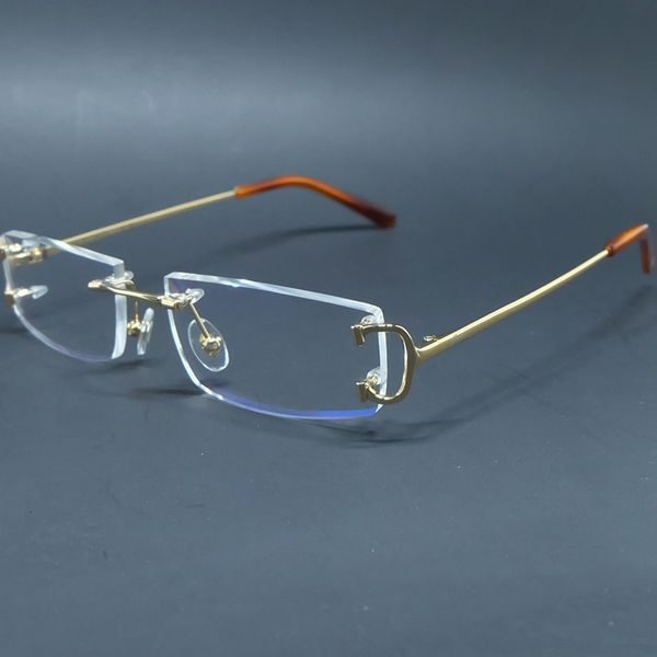 2021 new vintage rimless clear men glasses frames for fill prescription fashion eyeglasses women luxury eyewear frame nili, White;black
2021 new vintage rimless clear men glasses frames for fill prescription fashion eyeglasses women luxury eyewear frame nili, White;black