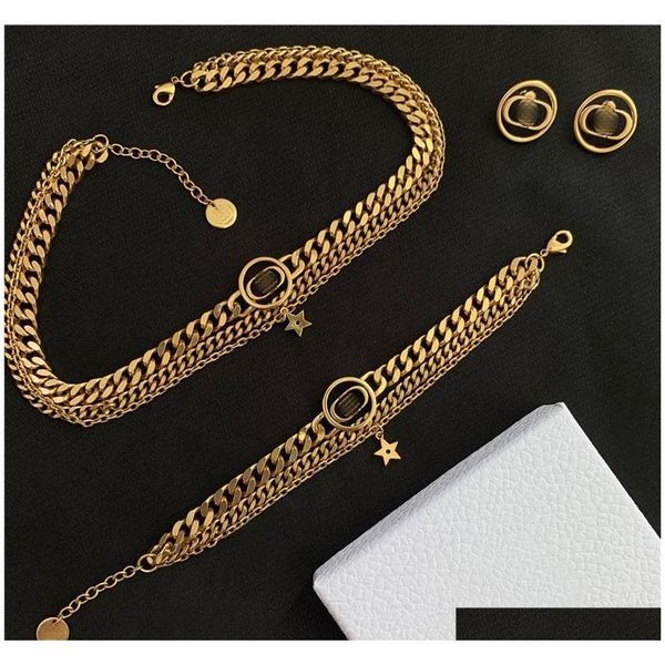 retro chain necklaces laides double necklace letter earrings star bracelet fashion jewelry sets clavic jllpsx bdesybag, Black
retro chain necklaces laides double necklace letter earrings star bracelet fashion jewelry sets clavic jllpsx bdesybag, Black