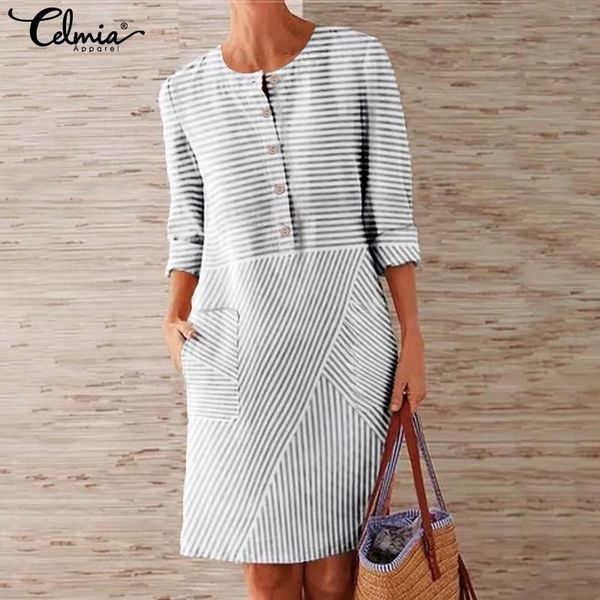 celmia 2020 autumn long sleeve mini dresses women striped dress casual loose button female party vestidos mujer plus size, Black;gray
celmia 2020 autumn long sleeve mini dresses women striped dress casual loose button female party vestidos mujer plus size, Black;gray