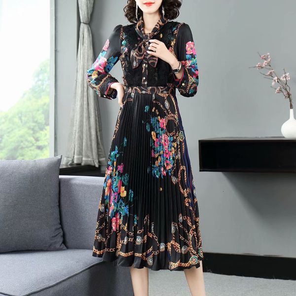 2021 new autumn retro-style bowknot bow long sleeve mid-length dress plissate female beap, Black;gray
2021 new autumn retro-style bowknot bow long sleeve mid-length dress plissate female beap, Black;gray