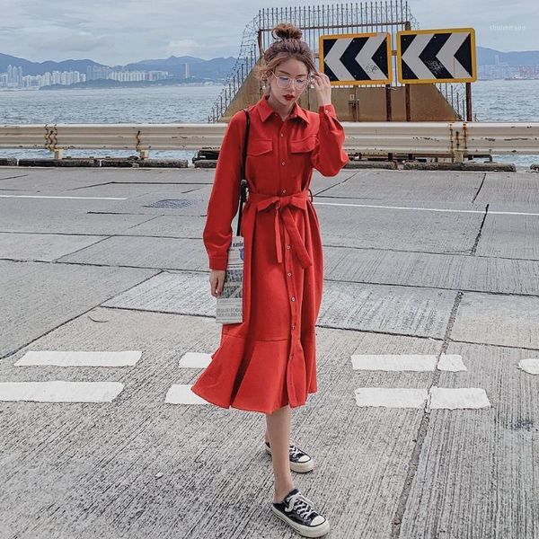 france non-mainstream fishtail skirt 2019 autumn new style women's dress french retro chic-style single breasted shirt dress1, White;black
france non-mainstream fishtail skirt 2019 autumn new style women's dress french retro chic-style single breasted shirt dress1, White;black