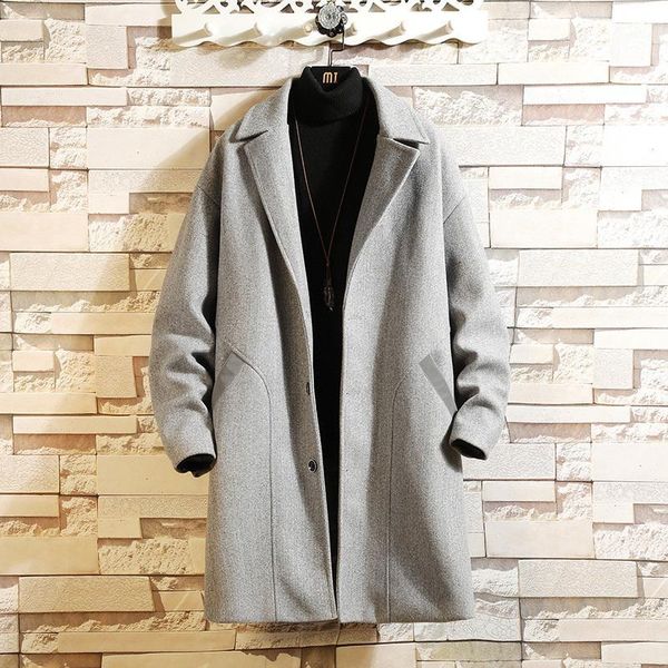 winter new woolen coat men fashion overcoat solid color casual british wind coat man streetwear wild loose long woolen jacket1, Black
winter new woolen coat men fashion overcoat solid color casual british wind coat man streetwear wild loose long woolen jacket1, Black