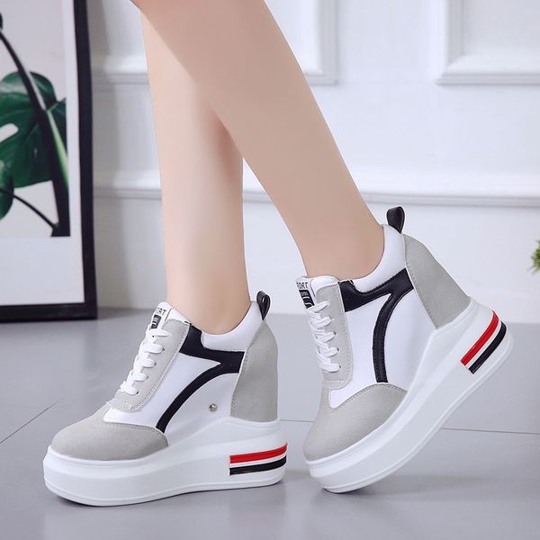 women sneakers fashion heels women height increasing breathable lace-up wedges sneakers platform shoes woman casual shoes y200424, Black
women sneakers fashion heels women height increasing breathable lace-up wedges sneakers platform shoes woman casual shoes y200424, Black