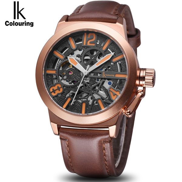 ik 2019 new luxury casual men's watch automatic skeleton business clock mechanical relogio male montre mens relojes, Slivery;brown
ik 2019 new luxury casual men's watch automatic skeleton business clock mechanical relogio male montre mens relojes, Slivery;brown