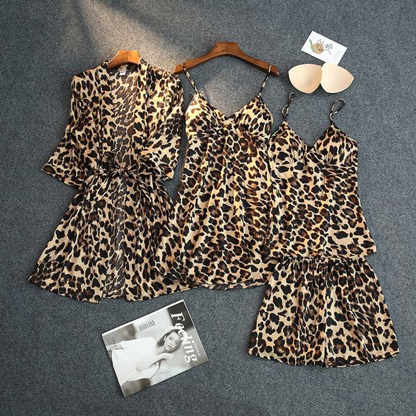 2021 new oversized women's summer silk robe sets printing sleepwear female slim elegant nightgowns ladies nightwear women 5gpc, Black;red
2021 new oversized women's summer silk robe sets printing sleepwear female slim elegant nightgowns ladies nightwear women 5gpc, Black;red