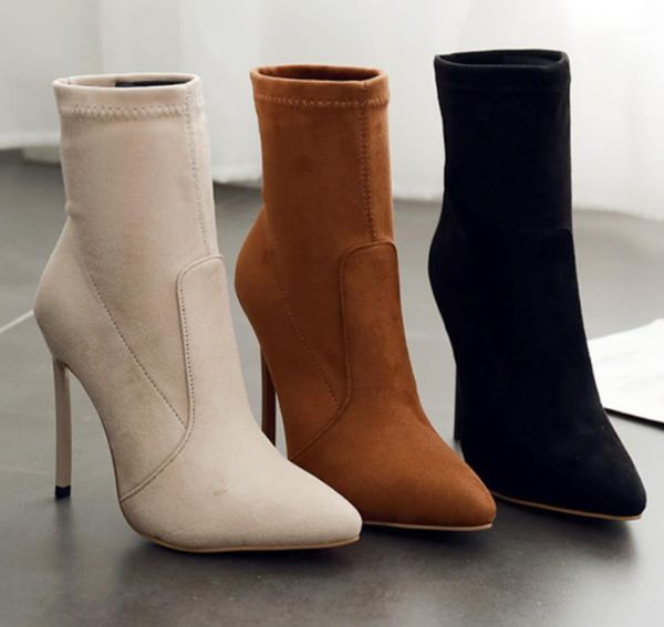 boots spring women's pointed toe yarn stretch fabric ankle thin heel high heels 11.5cm shoes woman female socks boot 35-421, Black
boots spring women's pointed toe yarn stretch fabric ankle thin heel high heels 11.5cm shoes woman female socks boot 35-421, Black
