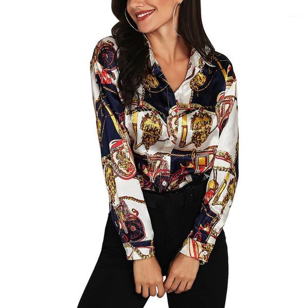 casual women blouse chain print daily street button down turndown collar autumn spring long sleeve cotton blend office lady1, White
casual women blouse chain print daily street button down turndown collar autumn spring long sleeve cotton blend office lady1, White