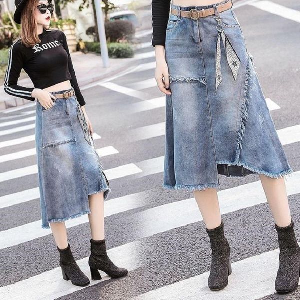 summer women clothing denim fabric destory washed a-line skirts mid-calf length high waist women skirts cowboy solid color, Black
summer women clothing denim fabric destory washed a-line skirts mid-calf length high waist women skirts cowboy solid color, Black