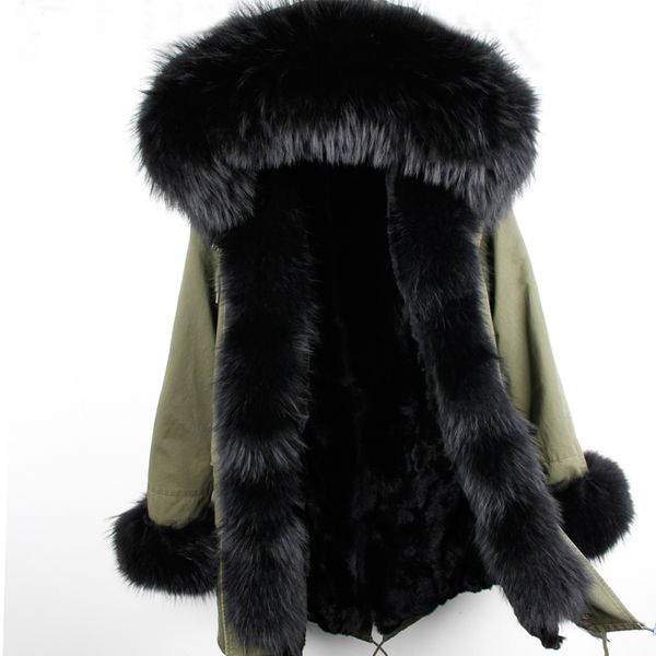 2021 new rabbit super big raccoon skin collar long parker jacket female winter i53e, Black
2021 new rabbit super big raccoon skin collar long parker jacket female winter i53e, Black