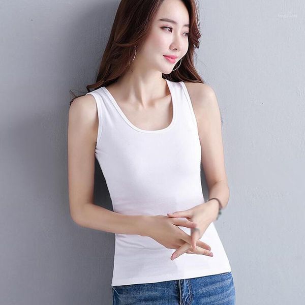 women vest summer korean style retro wild slim solid color vest girls round neck casual1, White
women vest summer korean style retro wild slim solid color vest girls round neck casual1, White