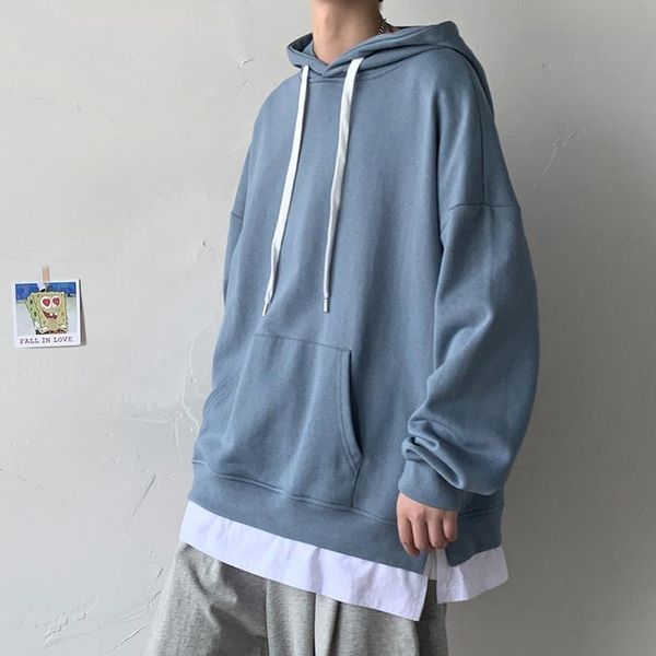 men's sweaters justar autumn fake two piece hooded casual sweater loose solid color pullover top, White;black
men's sweaters justar autumn fake two piece hooded casual sweater loose solid color pullover top, White;black