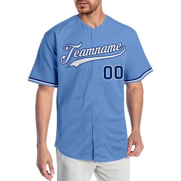 custom light blue white-royal-009 authentic baseball jersey, Blue;black 
custom light blue white-royal-009 authentic baseball jersey, Blue;black