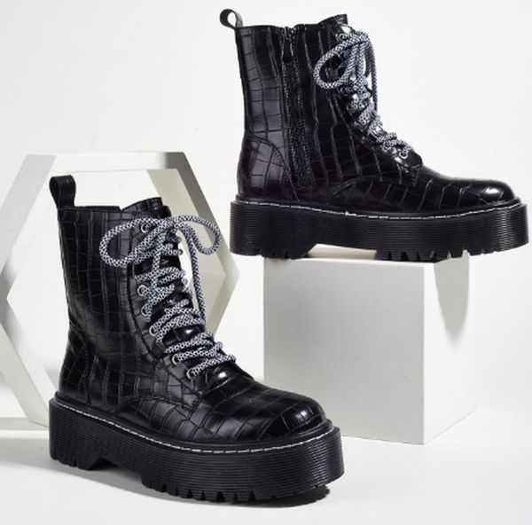 women ankle boots matin shoes woman booties pu leather lace up flatform punk shoe chaussures femme zapatos mujer sapato k0013, Black
women ankle boots matin shoes woman booties pu leather lace up flatform punk shoe chaussures femme zapatos mujer sapato k0013, Black