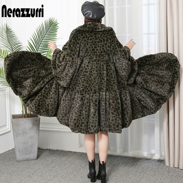 nerazzurri winter leopard faux fur coat women loose oversized skirted furry fluffy jacket long leopard print runway streetwear lj201202, Black
nerazzurri winter leopard faux fur coat women loose oversized skirted furry fluffy jacket long leopard print runway streetwear lj201202, Black