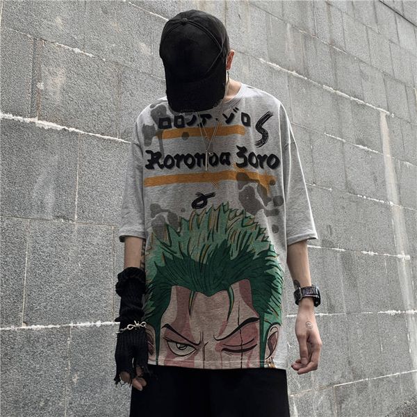 one piece tshirt streetwear свободный свободный mens cartoon roronoa зоро майка смешные high street top тройники hip hop япония майка мальчи, White;black
one piece tshirt streetwear свободный свободный mens cartoon roronoa зоро майка смешные high street top тройники hip hop япония майка мальчи, White;black