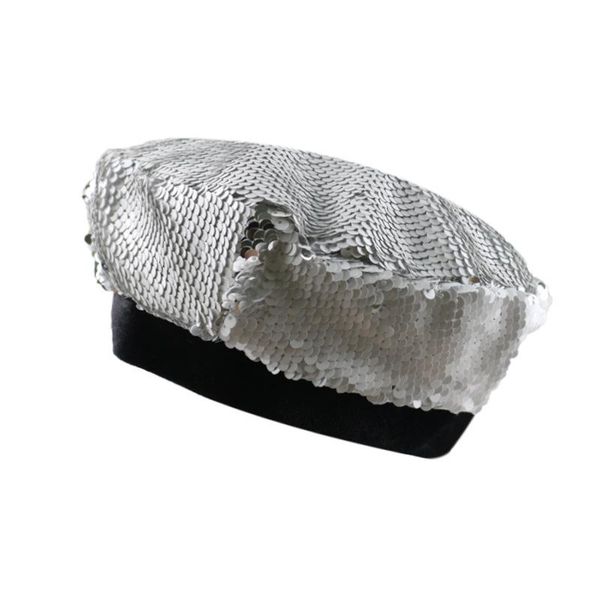 sequins berets ladies 2020 new autumn winter shiny pure color streetwear fashion 56-58cm windproof painter hats, Blue;gray
sequins berets ladies 2020 new autumn winter shiny pure color streetwear fashion 56-58cm windproof painter hats, Blue;gray