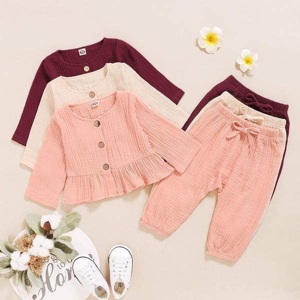 newborn baby girls clothes infant girl set solid button linen +solid pants outfits 6 12 18 24 months vetement fille, White
newborn baby girls clothes infant girl set solid button linen +solid pants outfits 6 12 18 24 months vetement fille, White