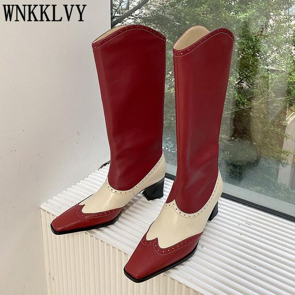 hoof heels knee high boots women square toe mixed colors retro long boots western cowboy booties runway autumn shoes female 2020, Black
hoof heels knee high boots women square toe mixed colors retro long boots western cowboy booties runway autumn shoes female 2020, Black