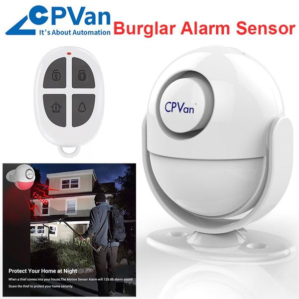 smart home sensor cpvan motion alarm 125db wireless infrared security system pir detector alert with remote control
smart home sensor cpvan motion alarm 125db wireless infrared security system pir detector alert with remote control