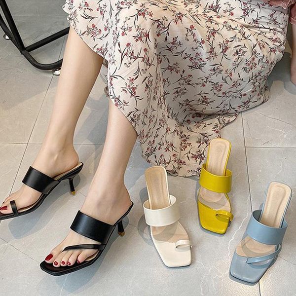 slippers 2021 design square toe thin high heel summer outdoor slip on dress shoes ladies elegant slides sandals 391, Black
slippers 2021 design square toe thin high heel summer outdoor slip on dress shoes ladies elegant slides sandals 391, Black