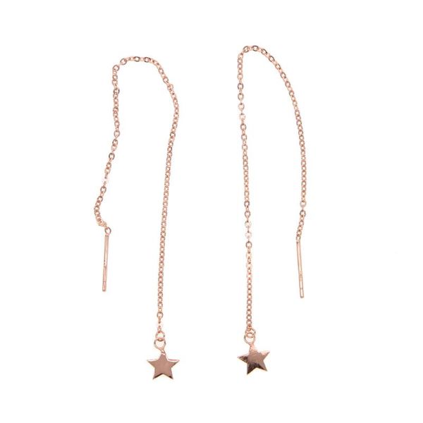925 sterling silver jewelry geometric star charm long chain tassel minimal minimalist rose gold color ear wire chain earring
925 sterling silver jewelry geometric star charm long chain tassel minimal minimalist rose gold color ear wire chain earring