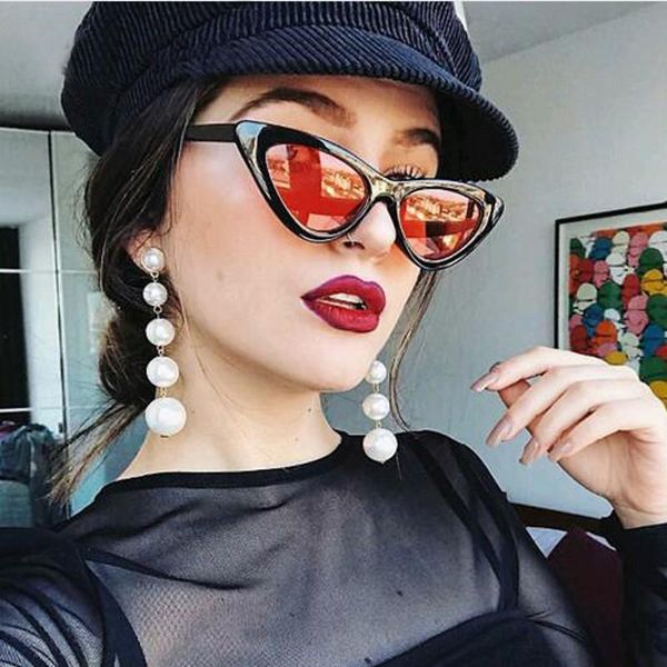 sunglasses black small triangle cat eye frame 90s women uv400 retro white vintage female sun glasses red protection, White;black
sunglasses black small triangle cat eye frame 90s women uv400 retro white vintage female sun glasses red protection, White;black