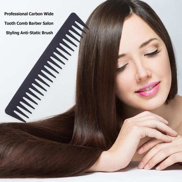 anti-static carbon wide tooth comb durable heat resistance professional salon barber professional hair styli wmtyid, Silver
anti-static carbon wide tooth comb durable heat resistance professional salon barber professional hair styli wmtyid, Silver
