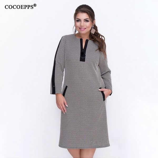 5xl 6xl autumn big size women dress winter casual print patchwork plus size dress zipper large sizes elegant party dresses y200101, White;black
5xl 6xl autumn big size women dress winter casual print patchwork plus size dress zipper large sizes elegant party dresses y200101, White;black
