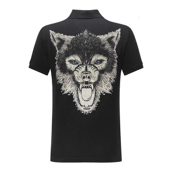 new summer men 100% cotton mens short sleeve wolf print polo shirt male clothing v7n8, White;black
new summer men 100% cotton mens short sleeve wolf print polo shirt male clothing v7n8, White;black