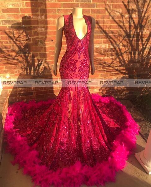 prom dresses 2020 plus size v-neck sleeveless feather black girls pink sequin african long prom dress1, White;black 
prom dresses 2020 plus size v-neck sleeveless feather black girls pink sequin african long prom dress1, White;black