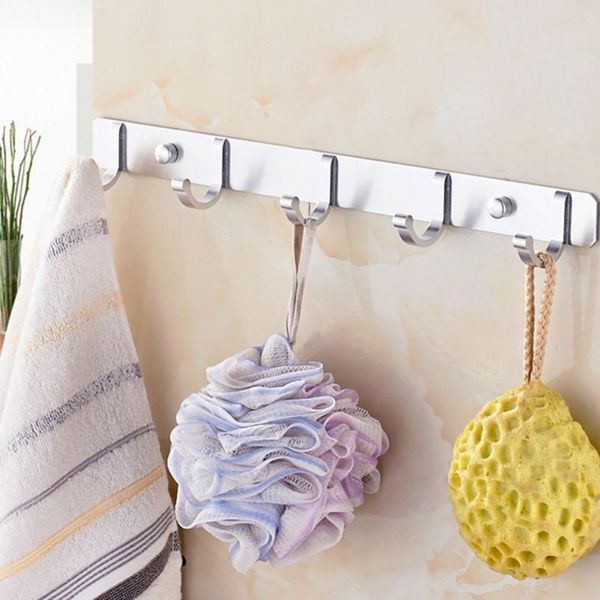 space aluminum hooks bar coat hat clothes robe holder rack wall mounted 5 hooks hanger organizer for bathroom kitchen
space aluminum hooks bar coat hat clothes robe holder rack wall mounted 5 hooks hanger organizer for bathroom kitchen