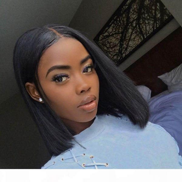 lace front human hair wig for women natural black 130% density straight short bob wig with baby hair brazilian remy hair, Black;brown
lace front human hair wig for women natural black 130% density straight short bob wig with baby hair brazilian remy hair, Black;brown