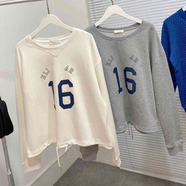 2022 factory wholesale new model letter printed round neck sweater women's autumn drawstring simple pullover long sleeve casual coat, Black
2022 factory wholesale new model letter printed round neck sweater women's autumn drawstring simple pullover long sleeve casual coat, Black