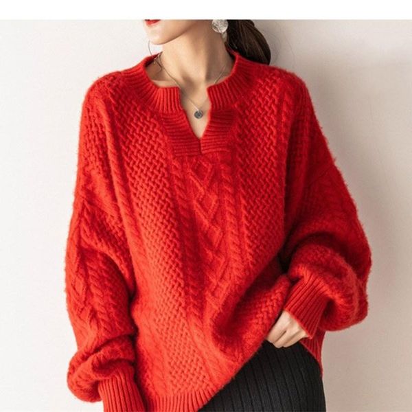 autumn winter cashmere sweater women loose short 19 sets of round neck emerald sweater retro net infrared cover bottom knitting, White;black
autumn winter cashmere sweater women loose short 19 sets of round neck emerald sweater retro net infrared cover bottom knitting, White;black