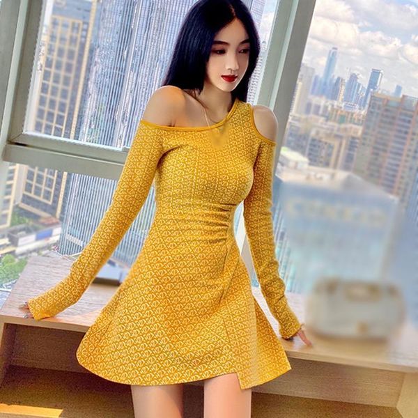 skew collar dress hollow out bodycon dresses solid color long sleeve women fall outfit party1, Black;gray
skew collar dress hollow out bodycon dresses solid color long sleeve women fall outfit party1, Black;gray