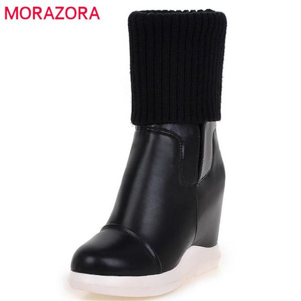 morazora 2020 new style round toe mid calf boots women slip on stretch boots comfortable wedges shoes woman autumn winter, Black
morazora 2020 new style round toe mid calf boots women slip on stretch boots comfortable wedges shoes woman autumn winter, Black