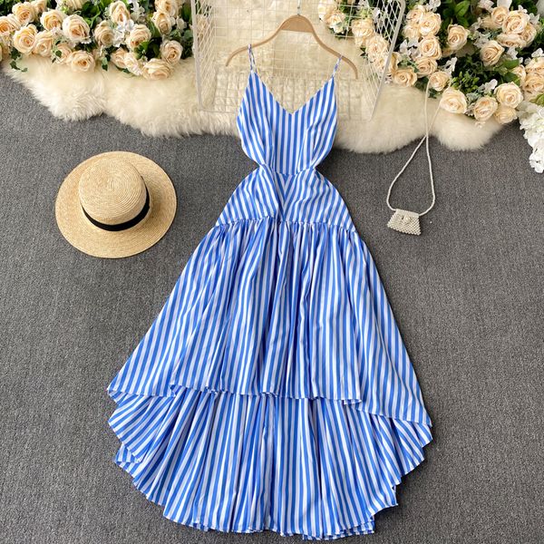 2021 new female retro-stripe strap fancy v-sleeveless sleeves to line in summer off the shoulder dressed irregularly yhvg, Black;gray
2021 new female retro-stripe strap fancy v-sleeveless sleeves to line in summer off the shoulder dressed irregularly yhvg, Black;gray