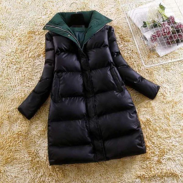 2020 new autumn winter women long jacket parkas female outerwear korean style fashion thick warm causal loose coats e331, Black
2020 new autumn winter women long jacket parkas female outerwear korean style fashion thick warm causal loose coats e331, Black